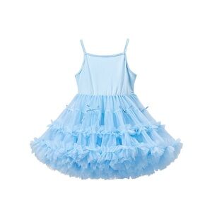 House of Loolous-Light Blue Ruffled Dress